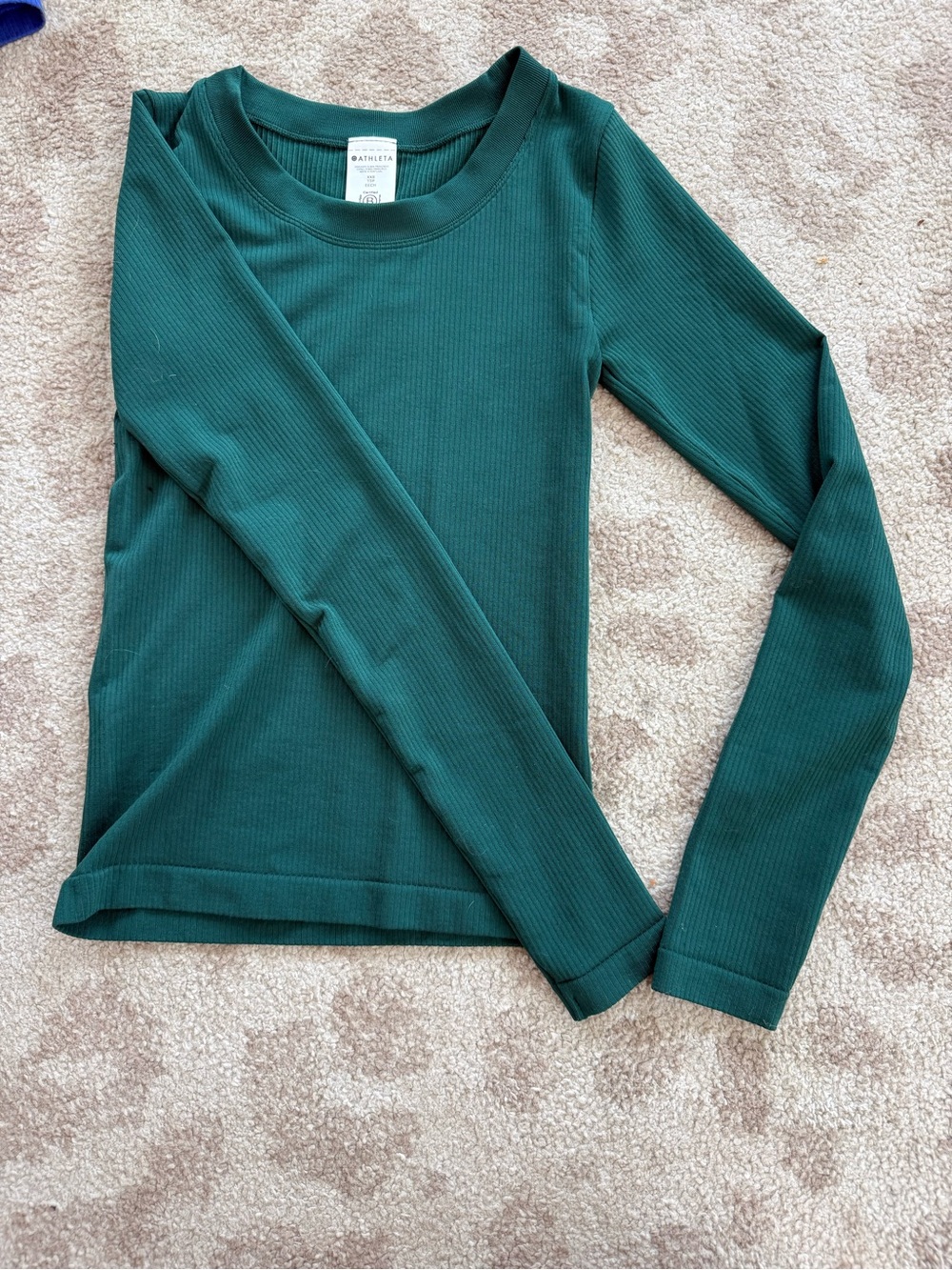 Athleta Ribbed Crewneck Tops - Blue, Green, Gray, Pink. 4 piece bundle. - Picture 3 of 9